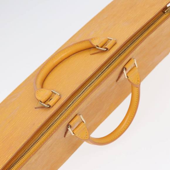 LOUIS VUITTON Epi Sac Triangle Hand Bag Yellow M52099 LV Auth 87952 - Picture 6 of 16